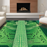 Ultra Soft Area Rug, Non Slip, Stain Resistant, Washable Area Rugs for Living Room, Bedroom, Charming Animal Green Fantasy Theme(Green)