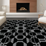 Ultra Soft Area Rug, Non Slip, Stain Resistant, Washable Area Rugs for Living Room, Bedroom, Trendy Chic Shag Style Rug(Black)