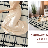 Ultra Soft Area Rug, Non Slip, Stain Resistant, Washable Area Rugs for Living Room, Bedroom, Zebra Wildlife Collection Runner(Beige)