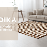 Ultra Soft Area Rug, Non Slip, Stain Resistant, Washable Area Rugs for Living Room, Bedroom, Elegant Light Brown Tiled Design(Beige)