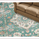 Ultra Soft Area Rug, Non Slip, Stain Resistant, Washable Area Rugs for Living Room, Bedroom, Vintage Beige Playroom Oriental Area Rug(Beige)