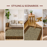 Ultra Soft Area Rug, Non Slip, Stain Resistant, Washable Area Rugs for Living Room, Bedroom, Contemporary Animal Pattern Fusion(Beige)