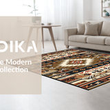 Ultra Soft Area Rug, Non Slip, Stain Resistant, Washable Area Rugs for Living Room, Bedroom, Southwest Earthy Geometric Elegance(Brown)