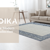 Ultra Soft Area Rug, Non Slip, Stain Resistant, Washable Area Rugs for Living Room, Bedroom, Contemporary Round Blue Tones Design(Blue)