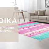 Ultra Soft Area Rug, Non Slip, Stain Resistant, Washable Area Rugs for Living Room, Bedroom, Lively Spring Bloom Aesthetic(Pink)