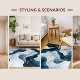 Stylish Fluid Texture Statement(Blue)