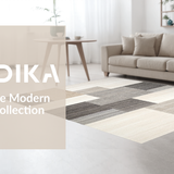 Ultra Soft Area Rug, Non Slip, Stain Resistant, Washable Area Rugs for Living Room, Bedroom, Rustic Low Pile Trellis Design(Gray)