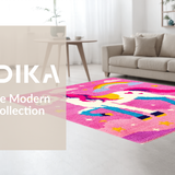 Lively Multicolor Swirl Motif(Pink)