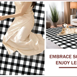 Contemporary Fluffy Tiled Design(Black)