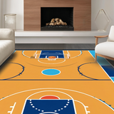 Ultra Soft Area Rug, Non Slip, Stain Resistant, Washable Area Rugs for Living Room, Bedroom, Dynamic Court-Inspired Aesthetic(Orange)
