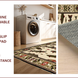 Ultra Soft Area Rug, Non Slip, Stain Resistant, Washable Area Rugs for Living Room, Bedroom, Charming Hand-Printed Trout Design(Beige)