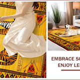 Ultra Soft Area Rug, Non Slip, Stain Resistant, Washable Area Rugs for Living Room, Bedroom, Ethnic Leopard Print Bedroom Meditation Area Carpet(Yellow)