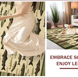 Ultra Soft Area Rug, Non Slip, Stain Resistant, Washable Area Rugs for Living Room, Bedroom, Rustic Wildlife Bass Print(Beige)