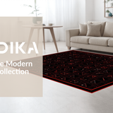 Ultra Soft Area Rug, Non Slip, Stain Resistant, Washable Area Rugs for Living Room, Bedroom, Striking Y2K Patterned Soft Decor(Red)