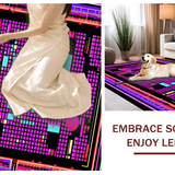 Ultra Soft Area Rug, Non Slip, Stain Resistant, Washable Area Rugs for Living Room, Bedroom, Energetic Vintage Pixelated Style(Pink)