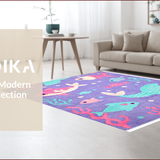 Ultra Soft Area Rug, Non Slip, Stain Resistant, Washable Area Rugs for Living Room, Bedroom, Whimsical Pastel Ombre Texture(Purple)