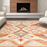 Ultra Soft Area Rug, Non Slip, Stain Resistant, Washable Area Rugs for Living Room, Bedroom, Classic Trellis Inspired Charm(Red)