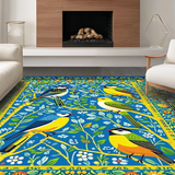 Colorful Avian Botanical Composition(Blue)