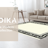 Ultra Soft Area Rug, Non Slip, Stain Resistant, Washable Area Rugs for Living Room, Bedroom, Refined Neutral Striped Aesthetic(Beige)