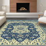 Elegant Beige Geometric Arrangement(Blue)