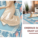 Ultra Soft Area Rug, Non Slip, Stain Resistant, Washable Area Rugs for Living Room, Bedroom, Transitional Beach Vibe Aesthetic(Blue)