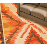 Ultra Soft Area Rug, Non Slip, Stain Resistant, Washable Area Rugs for Living Room, Bedroom, Stylish Fringed Rustic Pattern(Orange)