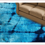 Ultra Soft Area Rug, Non Slip, Stain Resistant, Washable Area Rugs for Living Room, Bedroom, Fluffy Dark Blue Dorm Rug with Cozy Vegan Aesthetic(Blue)