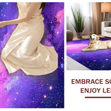 Ultra Soft Area Rug, Non Slip, Stain Resistant, Washable Area Rugs for Living Room, Bedroom, Vibrant Abstract Cosmic Swirls(Purple)