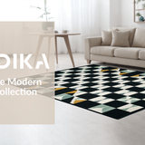 Timeless Black and White Geometric Motif(Black)