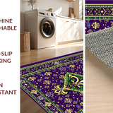 Ultra Soft Area Rug, Non Slip, Stain Resistant, Washable Area Rugs for Living Room, Bedroom, Elegant Purple Trellis Aesthetic(Purple)