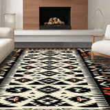 Vibrant Graphic Trellis Motif(Black)