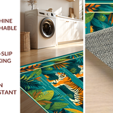Ultra Soft Area Rug, Non Slip, Stain Resistant, Washable Area Rugs for Living Room, Bedroom, Whimsical Jungle Creature Motif(Orange)