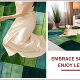 Ultra Soft Area Rug, Non Slip, Stain Resistant, Washable Area Rugs for Living Room, Bedroom, Nature-Inspired Circular Shaggy Design(Green)