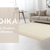 Ultra Soft Area Rug, Non Slip, Stain Resistant, Washable Area Rugs for Living Room, Bedroom, Trendy Textured Neutral Runner(Beige)