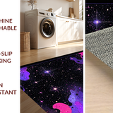 Ultra Soft Area Rug, Non Slip, Stain Resistant, Washable Area Rugs for Living Room, Bedroom, Vivid Celestial Cartoon Imagery(Purple)