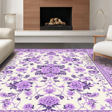 Ultra Soft Area Rug, Non Slip, Stain Resistant, Washable Area Rugs for Living Room, Bedroom, Lavender Galaxy Inspired Pattern(Purple)