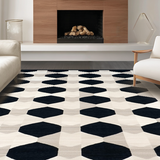 Elegant Black and White Geometric Flow(Black)