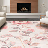 Ultra Soft Area Rug, Non Slip, Stain Resistant, Washable Area Rugs for Living Room, Bedroom, Trendy Minimalist Pastel Design(Pink)