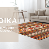 Ultra Soft Area Rug, Non Slip, Stain Resistant, Washable Area Rugs for Living Room, Bedroom, Sophisticated Cozy Boho Fusion(Red)