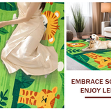 Cheerful Circular Jungle Scene(Green)