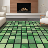 Ultra Soft Area Rug, Non Slip, Stain Resistant, Washable Area Rugs for Living Room, Bedroom, Rustic Eucalyptus Botanical Charm(Green)