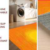 Ultra Soft Area Rug, Non Slip, Stain Resistant, Washable Area Rugs for Living Room, Bedroom, Sunny Eclectic Color Fusion(Red)