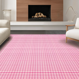 Ultra Soft Area Rug, Non Slip, Stain Resistant, Washable Area Rugs for Living Room, Bedroom, Stylish Classic Argyle Appeal(Pink)