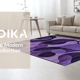 Ultra Soft Area Rug, Non Slip, Stain Resistant, Washable Area Rugs for Living Room, Bedroom, Elegant Dark Purple Shag Texture(Purple)