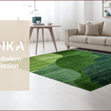 Ultra Soft Area Rug, Non Slip, Stain Resistant, Washable Area Rugs for Living Room, Bedroom, Cozy Green Shaggy Texture(Green)