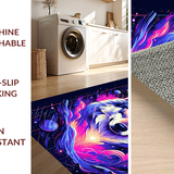 Ultra Soft Area Rug, Non Slip, Stain Resistant, Washable Area Rugs for Living Room, Bedroom, Enchanting Bright Fantasy Design(Purple)