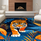 Ultra Soft Area Rug, Non Slip, Stain Resistant, Washable Area Rugs for Living Room, Bedroom, Striking Nature-Inspired Aesthetic(Orange)
