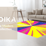 Ultra Soft Area Rug, Non Slip, Stain Resistant, Washable Area Rugs for Living Room, Bedroom, Sophisticated Abstract Blended Hues(Yellow)