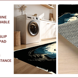 Ultra Soft Area Rug, Non Slip, Stain Resistant, Washable Area Rugs for Living Room, Bedroom, Gothic Coffin Bath Mat(Black)