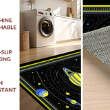 Ultra Soft Area Rug, Non Slip, Stain Resistant, Washable Area Rugs for Living Room, Bedroom, Bold Astronomical Shape Arrangement(Yellow)